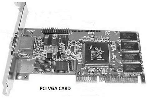 Functions and type of Video Graphic Adapter (VGA).